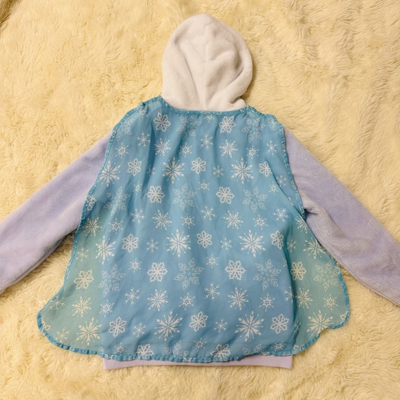 Disney Elsa Frozen Fuzzy Hooded Jacket - Picture 5 of 6